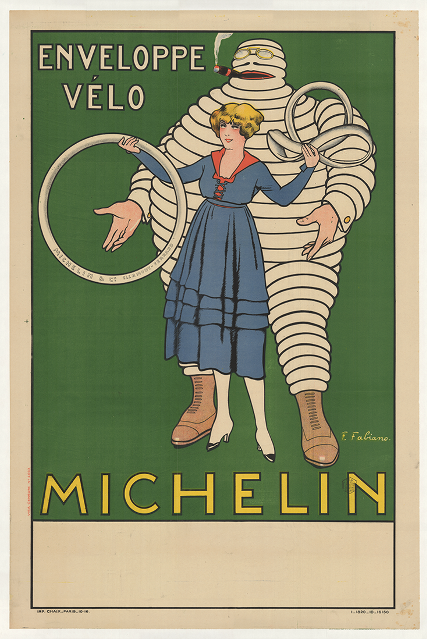 Envelope Velo Michelin Original Vintage Bicycle Poster