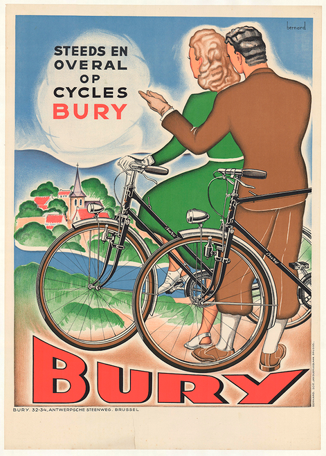 Cycles Meteore Original Vintage Bicycle Poster by Bernard