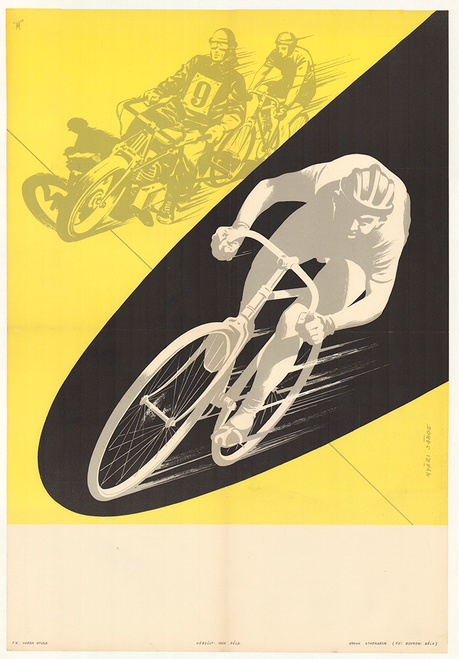 Motor Pacing Original Vintage Bicycle Poster Proof