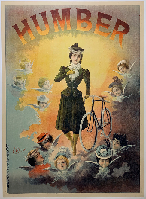 Humber Original Vintage  Bicycle Poster by Clouet