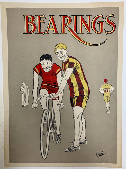 Bearings Original Vintage Bicycle Poster by Charles Cox