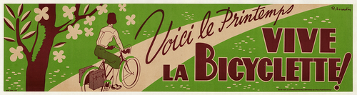 Vive La Bicyclette Original Vintage Bicycle Poster