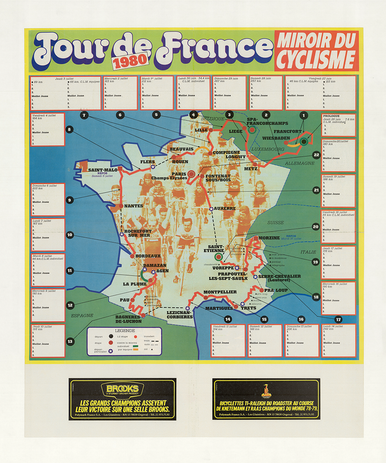 CYCLISME UNE DE L'ÉQUIPE TOUR DE FRANCE 1989, REPRODUCTION SUR PAPIER