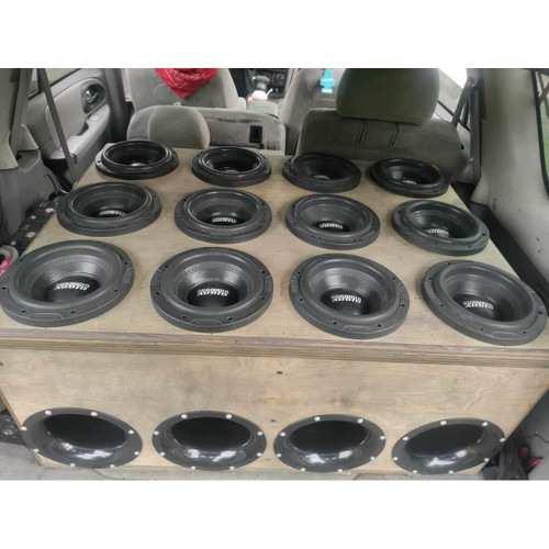 12X Sundown Audio Subwoofers w/Custom Aero Port Sub Box