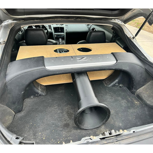Custom Large Aero Ported Dual Subwoofer Box for Nissan 350Z