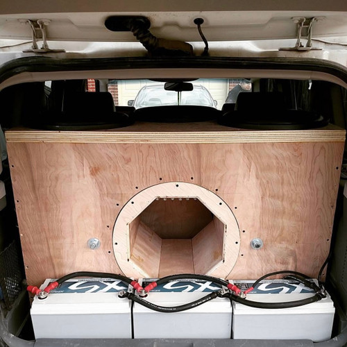 Triple FU Audio 1800 Series 15 Inch Subwoofer Setup w/Custom Octo-Port Box & XS Power Batteries