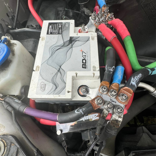 XS Power BD47 Battery Delete Housing w/Sky High & GP Car Audio Wiring