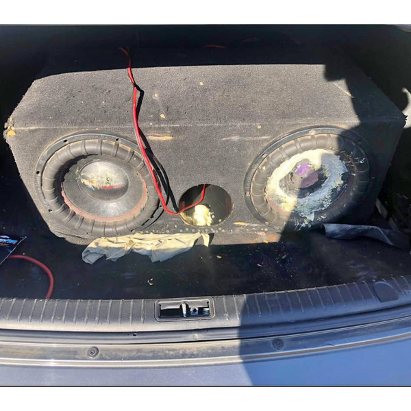 Dual American Bass Subwoofers w/Custom Box & DIY Repairs