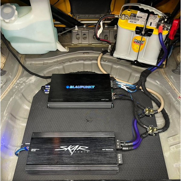 Skar Audio & Blaupunkt Dual Amplifier Wiring Setup w/Optima Extra Battery