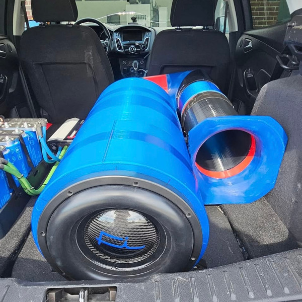 Single Fi Audio 12 Inch Subwoofer Setup w/Custom 3D Printed Ported Box