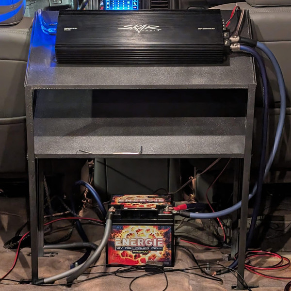 Skar Audio RP20001D Amp Rack Wiring w/Energie PR2400 AGM Extra Battery