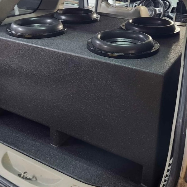 Quad 12 Inch Sundown Audio Subwoofer Setup w/Custom Ported Enclosure