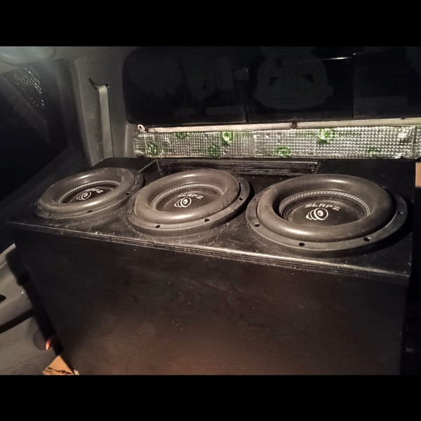 Triple Slapz Audio Oblivion 10 Inch Subwoofer Setup w/Custom Built Ported Box in Truck