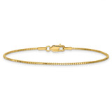 14K 9 inch 1.1mm Box with Lobster Clasp Anklet