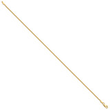 14k 9 inch 1.5mm Parisian Wheat with Lobster Clasp Anklet