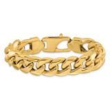 14K 9 inch 15mm Semi-Solid Miami Cuban with Lobster Clasp Chain