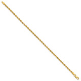 14K 9 inch 2.25mm Diamond-cut Rope with Lobster Clasp Anklet