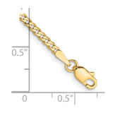 14K 9 inch 2.2mm Flat Beveled Curb with Lobster Clasp Anket