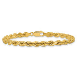 14K 9 inch 4.5mm Diamond-cut Rope with Lobster Clasp Chain