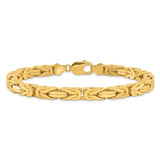 14K 9 inch 6.5mm Byzantine with Lobster Clasp Chain