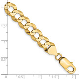 14K 9 inch 8.3mm Lightweight Flat Cuban with Lobster Clasp Chain