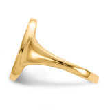 14k 9.0x14.5mm Closed Back Signet Ring