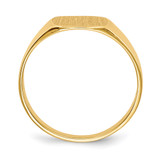 14k 9.0x8.5mm Closed Back Signet Ring