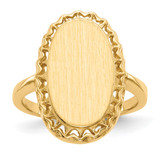 14k 9.5x16.5mm Open Back Signet Ring