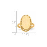 14k 9.5x16.5mm Open Back Signet Ring
