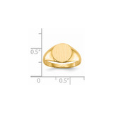 14k 9.5x8.5mm Closed Back Signet Ring - RS-36BC94FC-4150