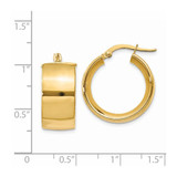 14k 9.75mm Polished Round Hoop Earrings