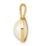 14K 9-10mm White Saltwater Mabe Pearl Pendant