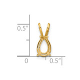 14k 9x6 Pear Pendant Mounting