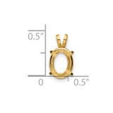 14k 9x7 Oval Pendant Mounting