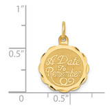 14K A DATE TO REMEMBER Disc Charm - XA-8382109F-4988