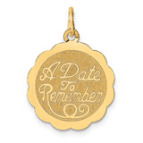 14K A DATE TO REMEMBER Disc Charm - XA-CC99C870-9313