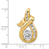 14k A Diamond Semi-mount Peg Slide