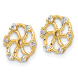 14k AA Diamond Earring Jacket - EJ-E874C725-9286