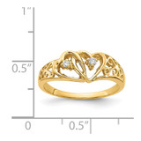 14k AA Diamond heart ring - Y1-079E7C49-7085