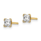 14k AAA Quality Complete Princess-cut Diamond Earrings - XA-E4A3C5FC-2621