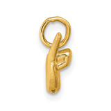 14K American Sign Language Alphabet Fingerspelling Sign Y Pendant
