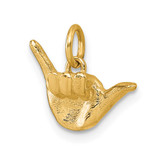 14K American Sign Language Alphabet Fingerspelling Sign Y Pendant
