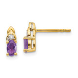 14k Amethyst and Diamond Earrings - XB-C8532268-3642