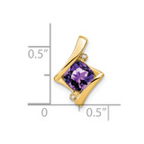 14k Amethyst and Diamond Pendant - PM-8BD7046A-4141