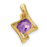 14k Amethyst and Diamond Pendant - PM-8BD7046A-4141