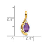 14k Amethyst and Diamond Pendant - XB-9C7FD932-3614