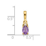 14k Amethyst and Diamond Pendant - XB-BF134349-7681
