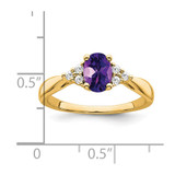 14k Amethyst and Diamond Ring - RM-158E7C18-6196