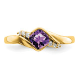 14k Amethyst and Diamond Ring - RM-A162512D-4134