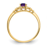 14k Amethyst and Diamond Ring - XB-219ADF3C-7657
